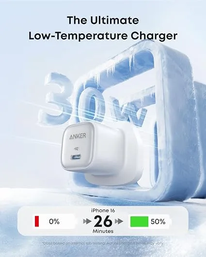 شەحن کامل ئەنكەر زۆلۆ GaN USB-C بقوة 30 وات