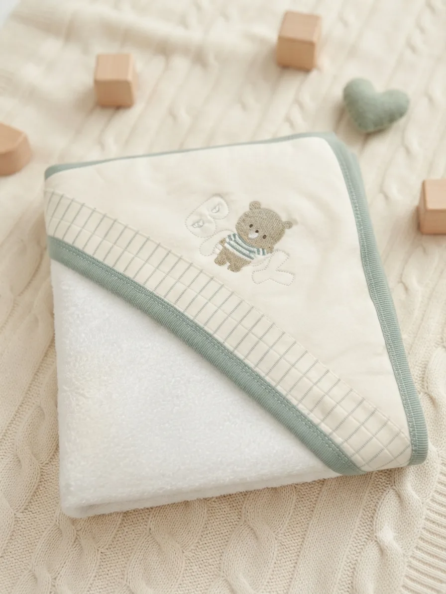 Gaia Patterned Baby Bath Towel