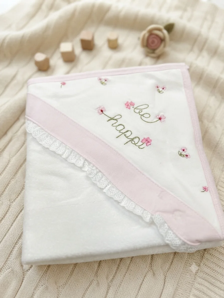 Gaia Patterned Baby Bath Towel