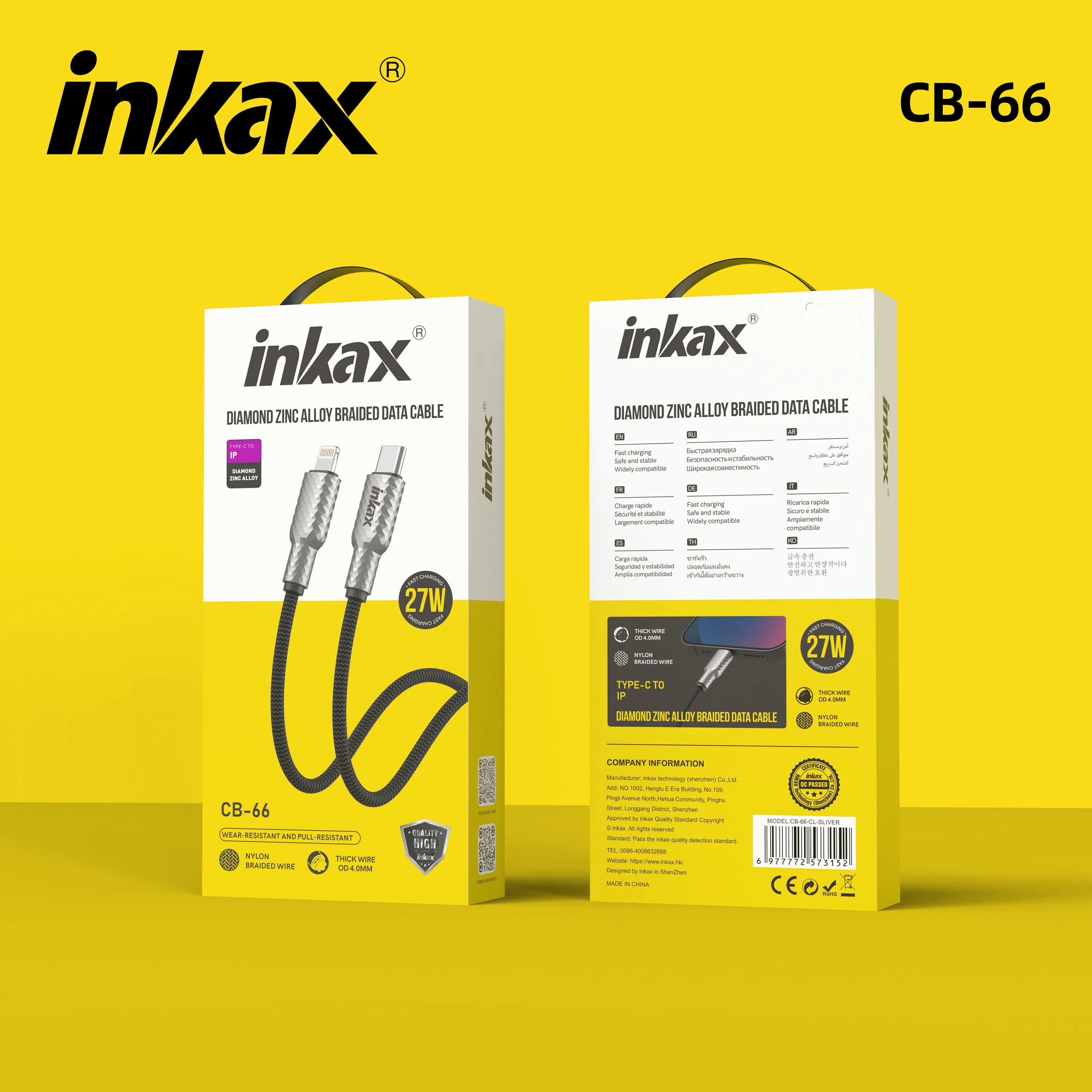 inkax cb-66 type-c to lightning 27w 1m