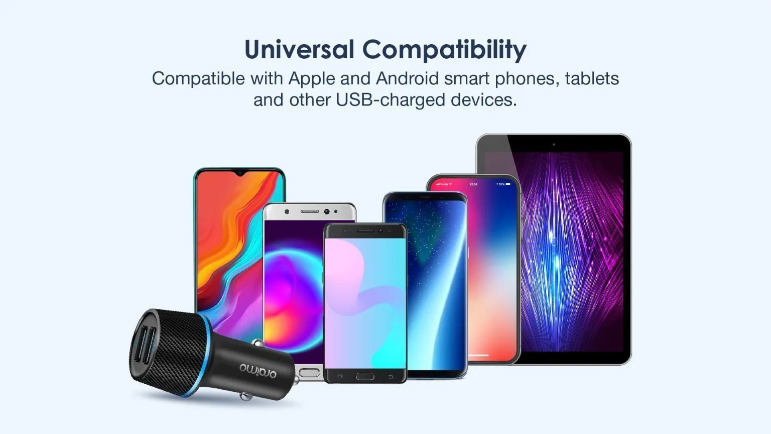 Oraimo Highway Dual Car Charger OCC-21D – Dual Output, Fast Charging, Multi-Protection